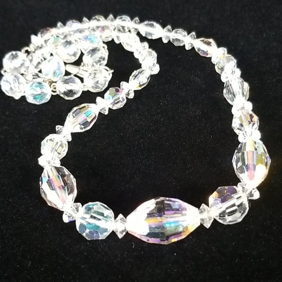 Repurposed Hand Crafted Vintage 1950s Crystal Bead Necklace Assemblage - Picture 14 of 16